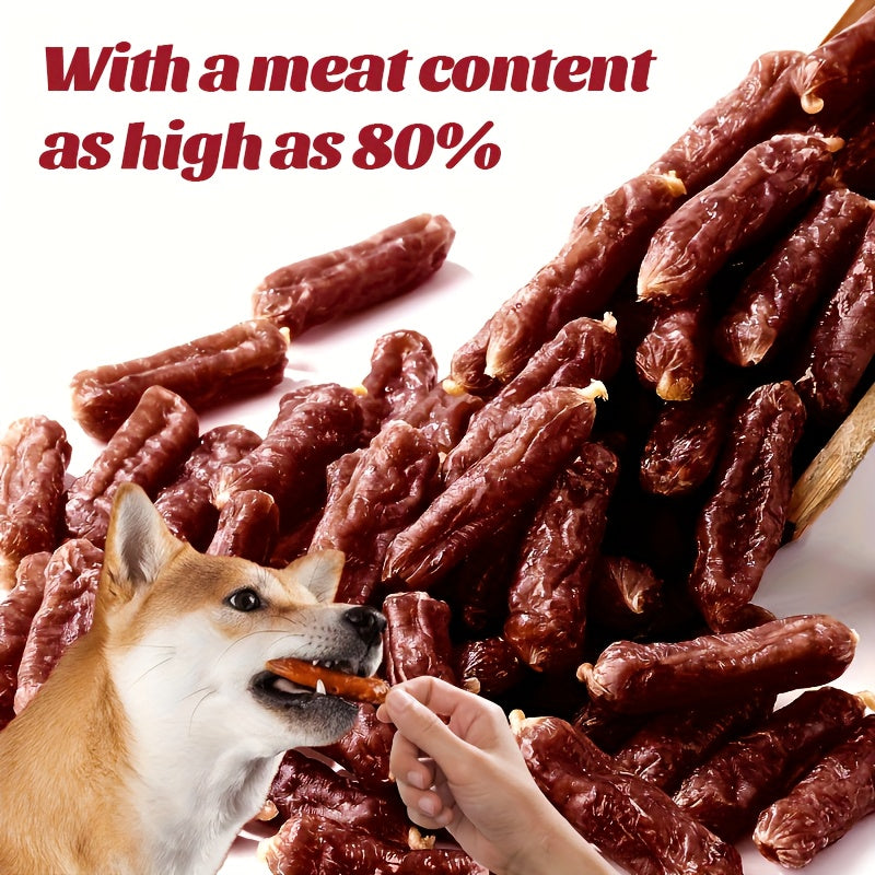 Mora Pets 狗狗適用 200/400g 軟質咀嚼鴨肉香腸 | 新鮮肉、高蛋白、適合小型、中型和大型犬的完美正向獎勵訓練零食