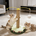 节省空间的猫咪一体猫抓柱 剑麻耐磨不掉屑猫抓板 带逗猫球轨道 小型立式猫爬架 解闷自嗨磨爪神器 保护家具不占地 家用室内幼猫成猫通用 牛油果绿清新配色 益智互动猫玩具 稳固底座防倾倒 猫咪解闷消耗精力必备宠物用品