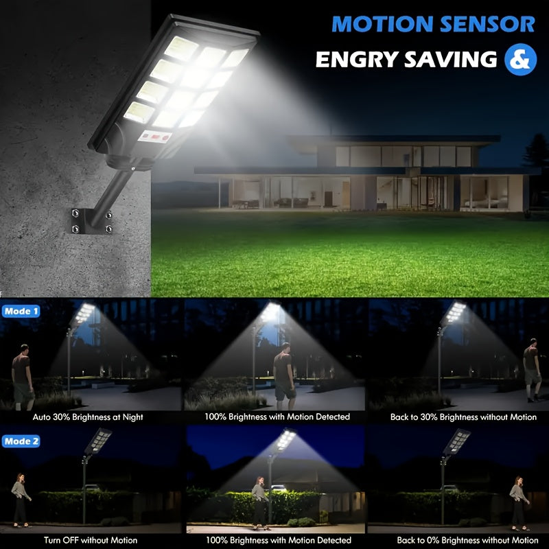Outdoor Courtyard Solar Wall Light Street Light Waterproof, Solar Street Light Remote Control, Solar Flood Light Motion Sensor Courtyard Lighting, Deck Light, Garden Light Solar Parking Lot Light