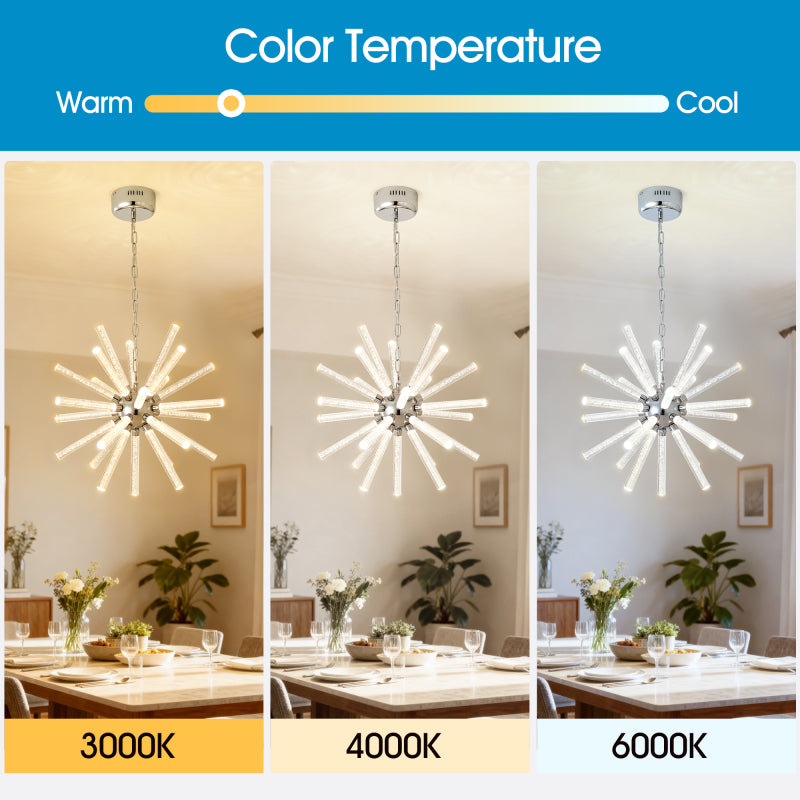24-light bubble column pendant light, adjustable hanging lamp, living room dining room decorative light, hotel project lighting fixture
