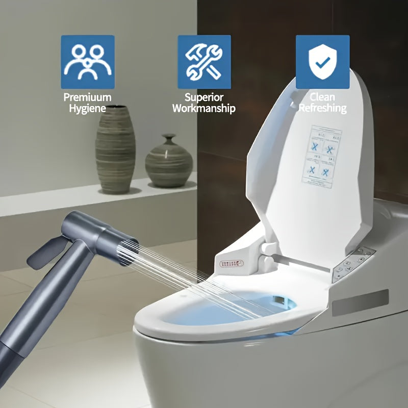 Heavy Duty 360° Swivel Handheld Shower System with 78" Extension Hose & Dual Control Valve - Wall Mount Self-Cleaning Shower Head & Bidet Sprayer, No-Drill Installation (No Drilling Needed) - Metal Bath/Shower Accessories for Shower Use Only