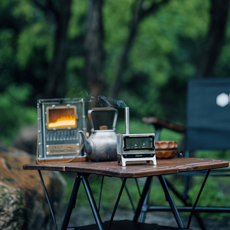 Goout Springhill Mini Portable Tabletop Fire Pit Stove 1.5, a Compact Folding Camping Stove Designed for Outdoor Use, Perfect for Small Twigs and Tabletop Cooking