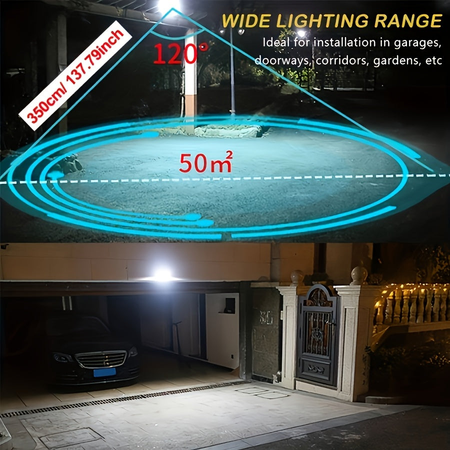 Solar Security 4 LED Light Outdoor Decorative Sensor Motion 3 Lighting Modes Street Light Built-in 18650 Lithium Battery Wall Night Working Light IP44 Solar Daylight Garden Light Super Bright Solar Security Light Garden Courtyard