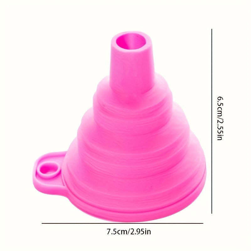 1pc Foldable & Retractable Mini Oil Funnel – Leak-Proof Tool for Car & Motorcycle Engine Oil, Compact & Portable Design for Home Auto Maintenance