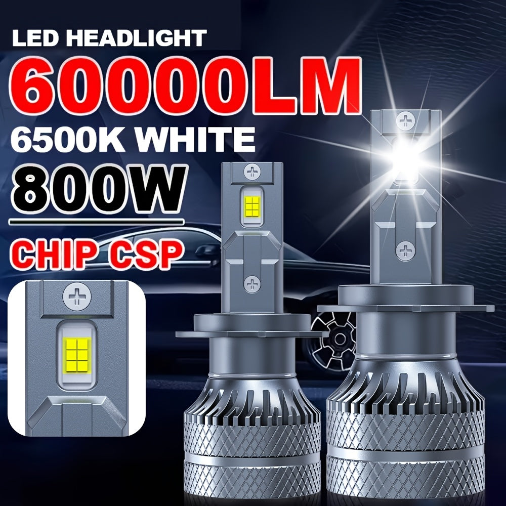 2-Pack O193 H11 LED Headlight Bulbs H11 Super Bright LED Headlights 800W High Power 6500K Color Temperature Compatible with H1, H4, H7 Sockets Improves Night Driving Safety 800% Brightness Increase Fits HB3, 9005, HB4, 9006, HIR2
