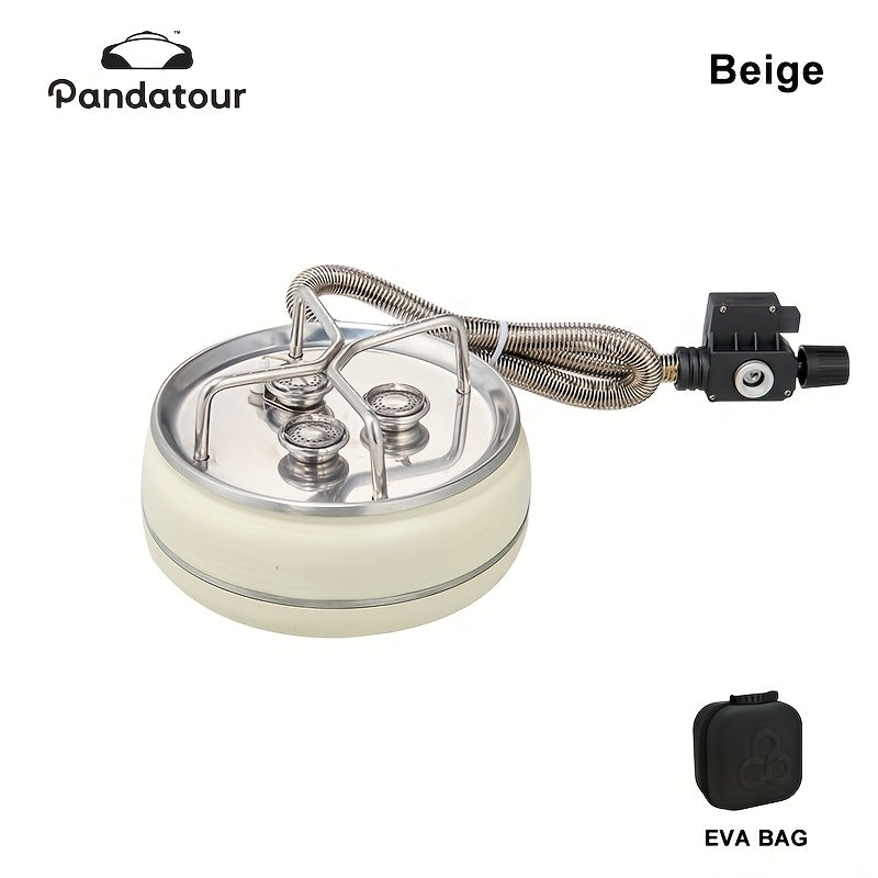 Pandatour Outdoor 3-Burner Camping Stove - Portable Gas Stove with Trigger Ignition, Ideal for Backpacking, Picnic & Road Trips (Gas Canister Not Included), Camping Stove | Compact Stove | Trigger Ignition
