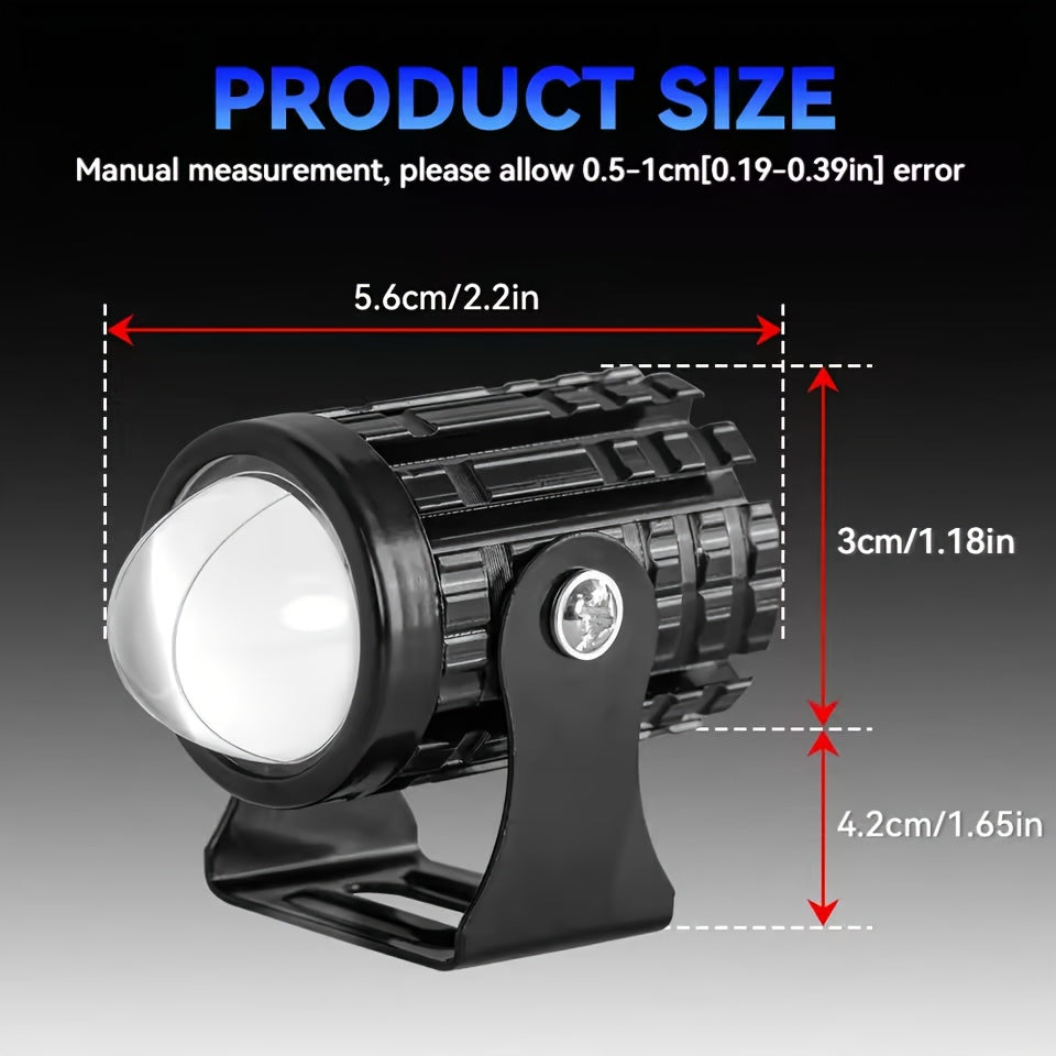 Heyword High Performance LED Bulbs 2-Pack for Trucks, SUVs and UTVs - High/Low Beam Dual Mode, Mini Lens, Easy Installation (8/80V)