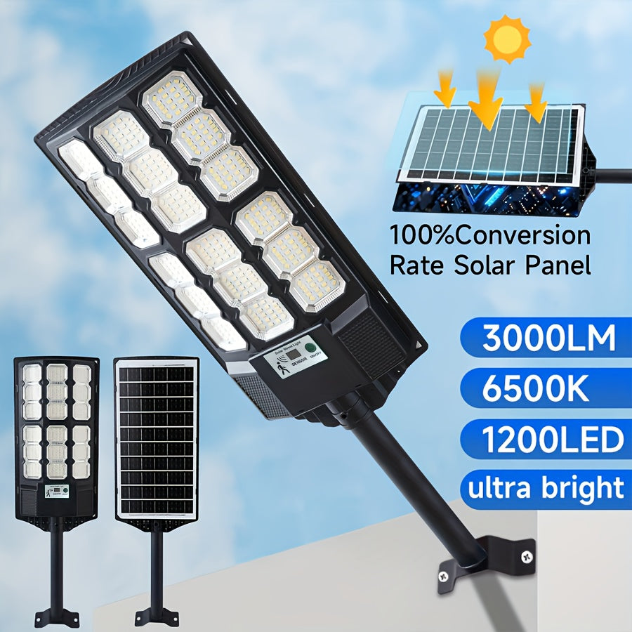 2 Pack / 1 Pack - Super Bright LED Solar Street Light, Outdoor Wall Lighting, Wide Angle Courtyard Light, with Motion Sensor and Remote Control Wall Light - Ideal for Commercial Streets, Parking Lots, Courtyards, Gardens, Garages, Farms