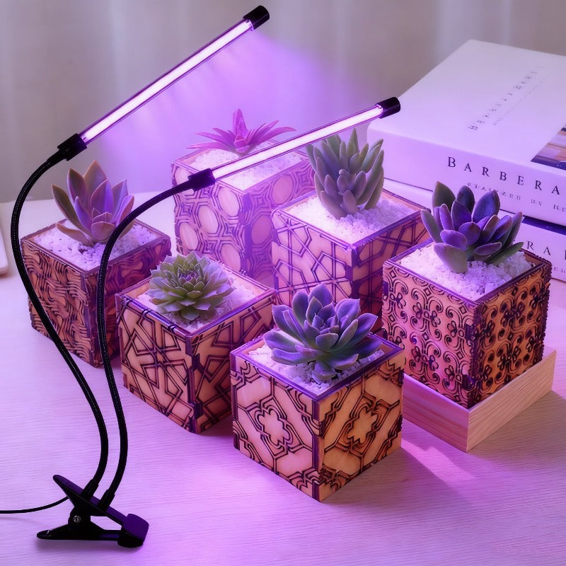 Full Spectrum Clip-On Plant Grow Light, Ideal for Indoor Plants, 4/8/12H Timer, 3 Light Modes Red/Blue/Mixed, 10 Dimmable Levels, Indoor Plant Lighting
