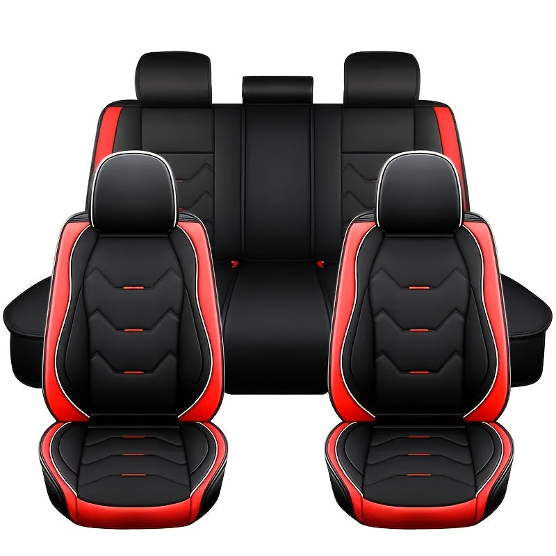 [For Toyota] Automotive Synthetic Leather Seat Covers, Full Coverage 5-Seat Universal All-Season Model - Tailor-Made for Toyota Sedans, Fits 5-Seat Models, High-End Wear-Resistant & Anti-Slip | Luxury Interior Upgrade