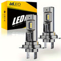 AILEO 2-Pack Premium H7 LED Headlight Bulbs 30000LM 1:1 Compact Turbo Style 6500K White Daytime Running Light, No Battery Included