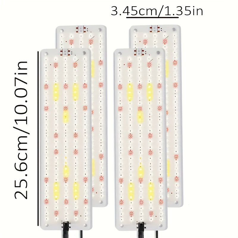 4 Pcs LED Plant Grow Light, Full Spectrum Grow Light with Timer, 3 Lighting Modes, Easy Installation, Perfect for Under Cabinet Lighting, Greenhouse & Hydroponics, Plant Growth Support, Modern Lighting Design, Energy-Saving Lighting