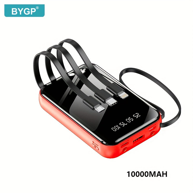 BYGP 10000MAH Portable Battery Pack/Usb Phone Charger/Led Power Indicator/Flashlight, Ideal for Outdoor Emergencies, Compatible with Iphone/Android Devices, Perfect As Holiday Gifts, Portable Mobile Power Source