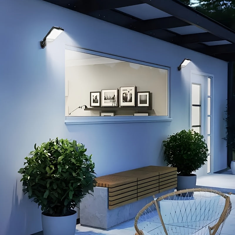2/4 Sets Solar Outdoor Sensor Light, 108 COB LED Solar Sensor Street Light - 3 Lighting Modes, Solar Powered, IP44 Waterproof, Plastic Material - Perfect for Garden, Courtyard, Pathway Lighting and Commercial Lighting