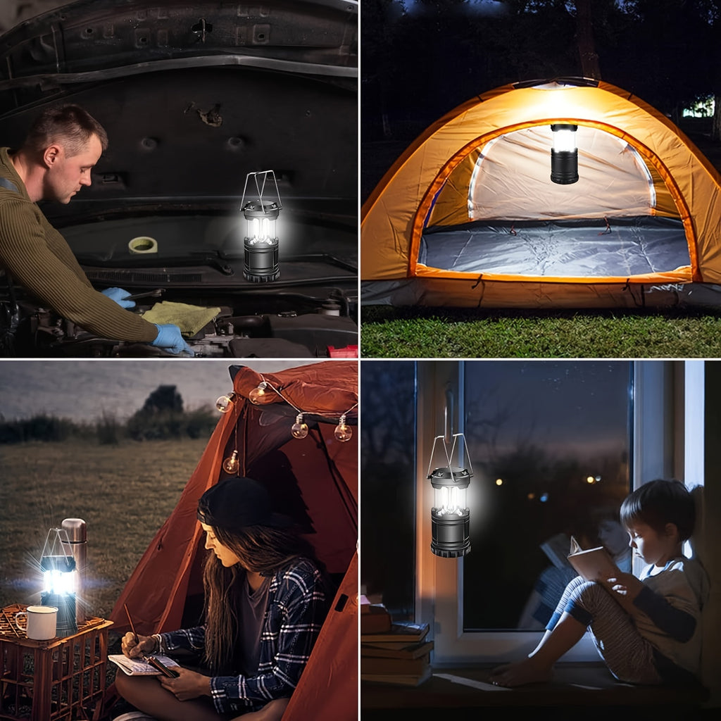 1 LED Camping Light, Ultra-Bright COB Foldable Flashlight, Portable Emergency Light (AAA Batteries Not Included)