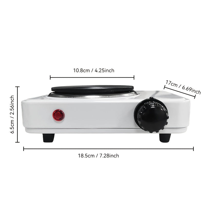 US Standard Desktop Electric Hot Plate, 5 Adjustable Temperature Settings with Precise Control, Space-Saving & Efficient Rapid Heating, Compact for Desktop, Home & Camping Dual Use – Small Footprint
