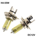2-Pack H4 55W 5000K Xenon Car Headlight Bulbs, with Aluminum Alloy Base, 12V DC