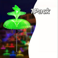 1/2/3-Piece Solar Layered Butterfly Jellyfish Light, Color Gradient Function, Battery 600mAh, Flower Light Festival Holiday Light, Courtyard Garden Lawn Light, Christmas Holiday Light