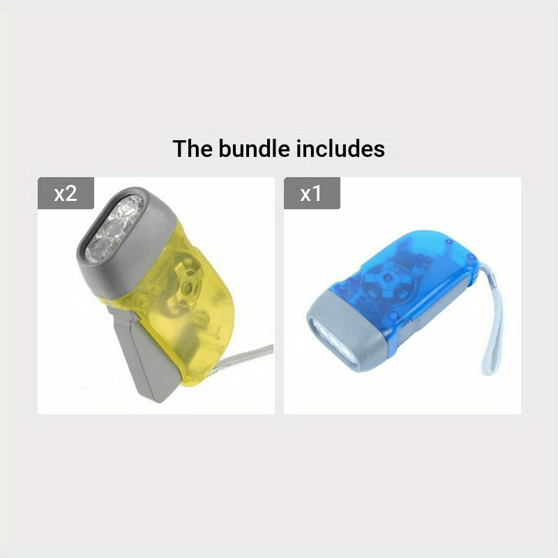 Portable Outdoor Lighting with Bright & Steady Hand-Crank Flashlight, Perfect for Camping and Tents