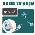 8mm 5V COB LED灯带，长度可选39.37英寸、78.74英寸或3米，配备USB接口、可调光触摸传感器和暖白光。这款无点可裁剪灯带非常适合用于厨房橱柜、衣柜、鞋架和卧室装饰