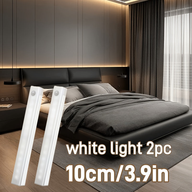 LED tube light with motion sensor - USB rechargeable, easy-to-install magnetic booster, white light illumination, suitable for cars, homes, wardrobes, bedrooms and travel, wardrobe light