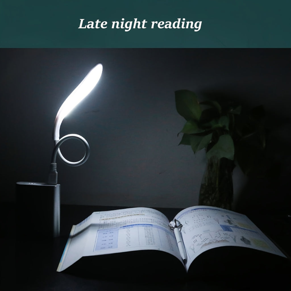 1PC/3PCS portable freely bendable USB hose LED night light, available in 1-pack and 3-pack red, blue, white color-mix set with independent touch control small night lights, USB-powered plastic reading light for bedroom, living room, laptop lighting