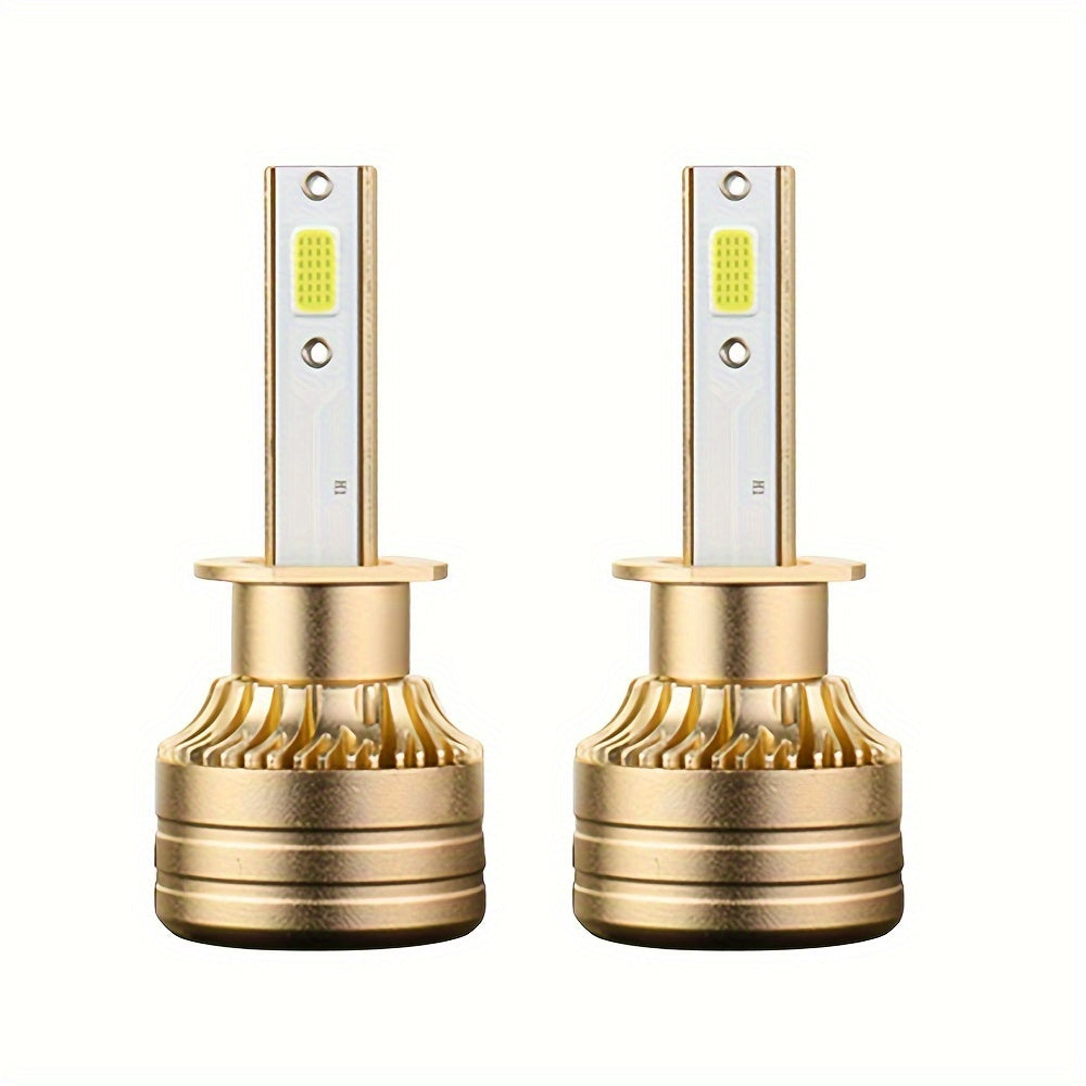 2Pcs Shining Bright Car Headlights 9005/HB3 9006/HB4 H11 H4 H7 H1 High/Low Turbo Light, 30000 Lumens 120W 6000K White Light Bulb 700% Brightness, 500m Illumination Range