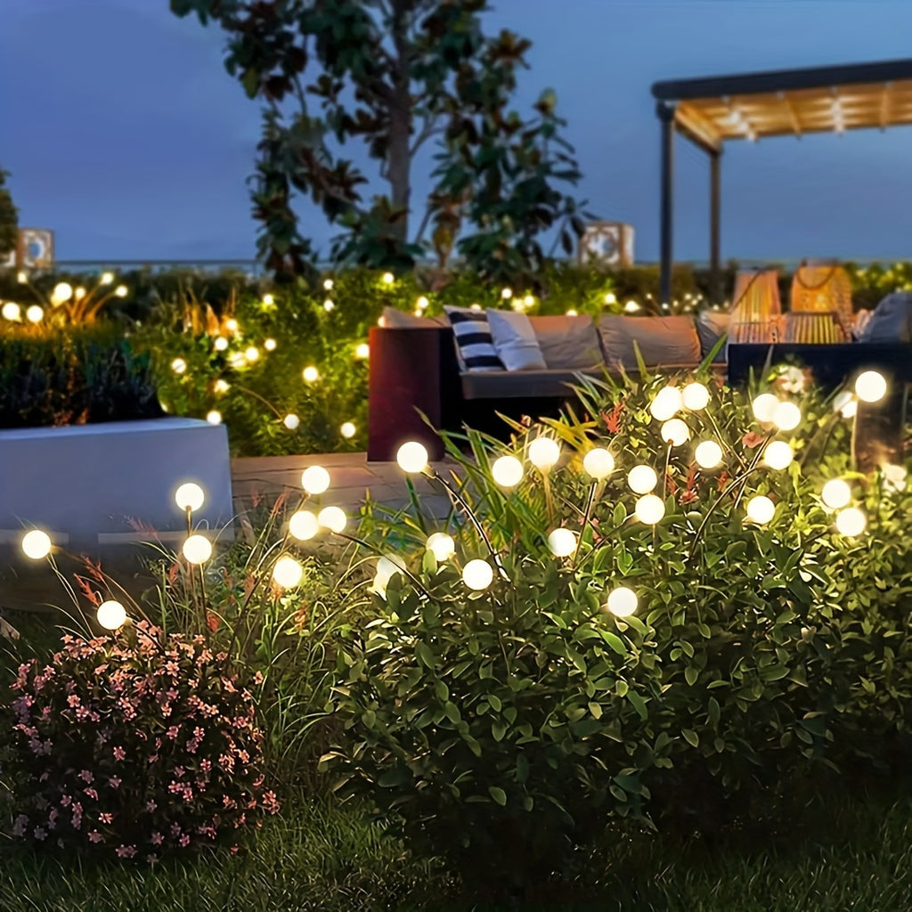 6 Pack Smart Solar Firefly LED Light for Outdoor Decoration, Equipped with Smart Sensor, Perfect for Garden, Patio, Walkway and Party Events