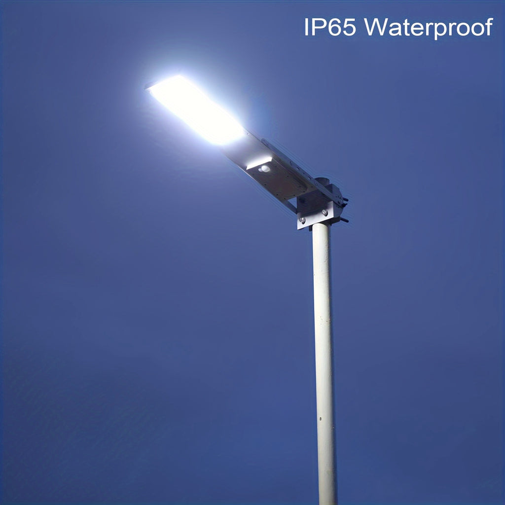 1 Solar Street Light IP65 Waterproof 60LED Metal Sensor Wall-Mounted Outdoor Light with 3 Lighting Modes, Automatic Dusk to Dawn, Perfect for Garden, Street, Deck, Patio, Pathway, Garage, Parking Lot
