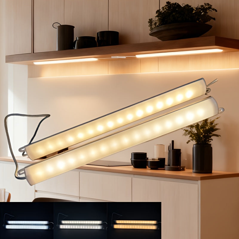 1 set USB under-cabinet light, display light, adjustable LED night light, ultra-thin under-cabinet light, kitchen three-color under-counter light, dimmable light for cabinets, counters, workbenches, tables, home wall light, strip lighting tube.