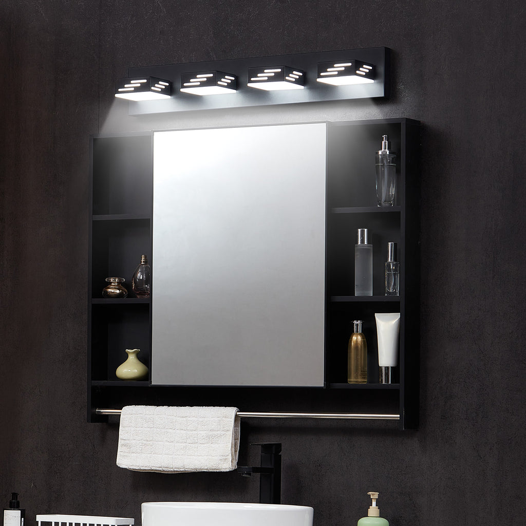 VEVOR 3/4/5/6-Light LED Modern Bathroom Wall Lamp 19.69/25.6/33.5/40.2-Inch Wall Light