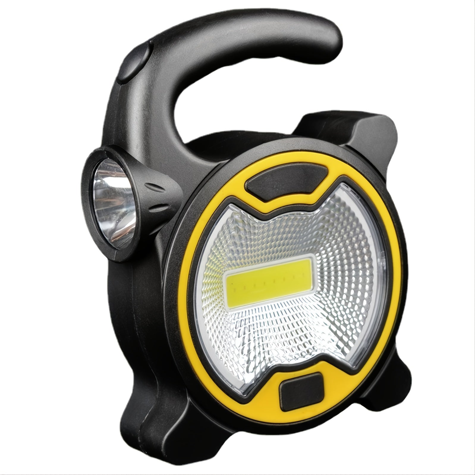 1 LED COB Flashlight Lantern, AA Battery Powered Floodlight + Side Flashlight, Mini Portable COB Light Work Light (Batteries Not Included)