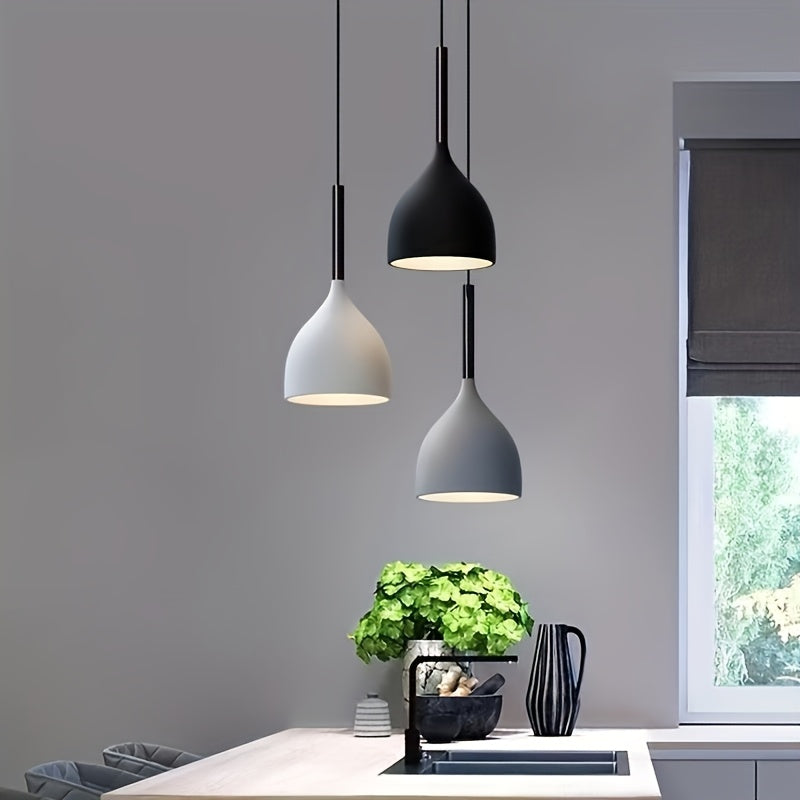 Modern Scandinavian Minimalist Pendant Light, Creative Ceiling Light, 3 Pendant Lights for Dining Room, Modern Hanging Pendant Light for Living Room, Entryway, Kitchen Island, Hallway, Bedroom (Bulb Not Included)