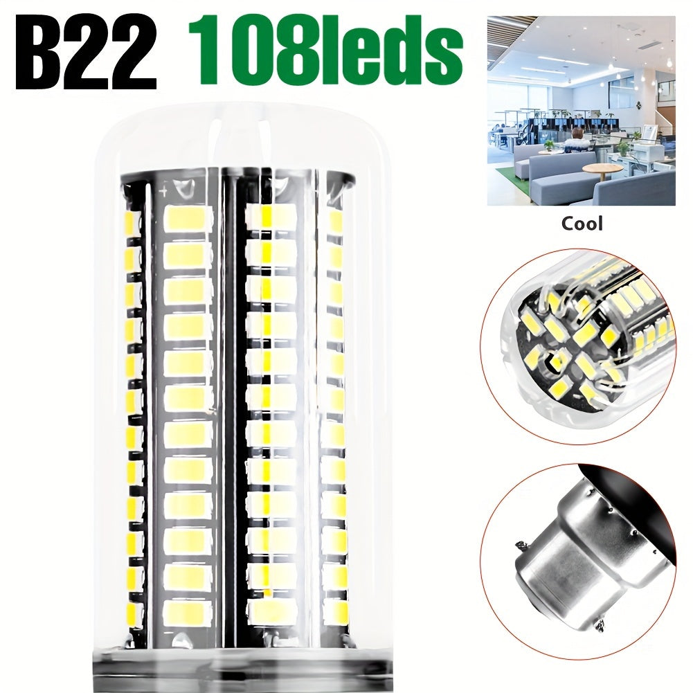 LED corn bulb E14 small screw base spotlight AC85-265V ceiling chandelier built-in bulb E27/E26 universal indoor bright eye-protection flicker-free candle light B22 home use 220V bedroom living room office study downlight 110V bathroom