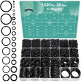 1020-Piece O-Ring Kit, 20 Sizes Nitrile Rubber Assortment Set – for Auto Repair, Faucet Plumbing, Air or Gas Sealing Connections – Oil & Heat Resistant, Automotive Repair Tool Kit | Assortment Set | Durable O-Rings, O-Ring Kit