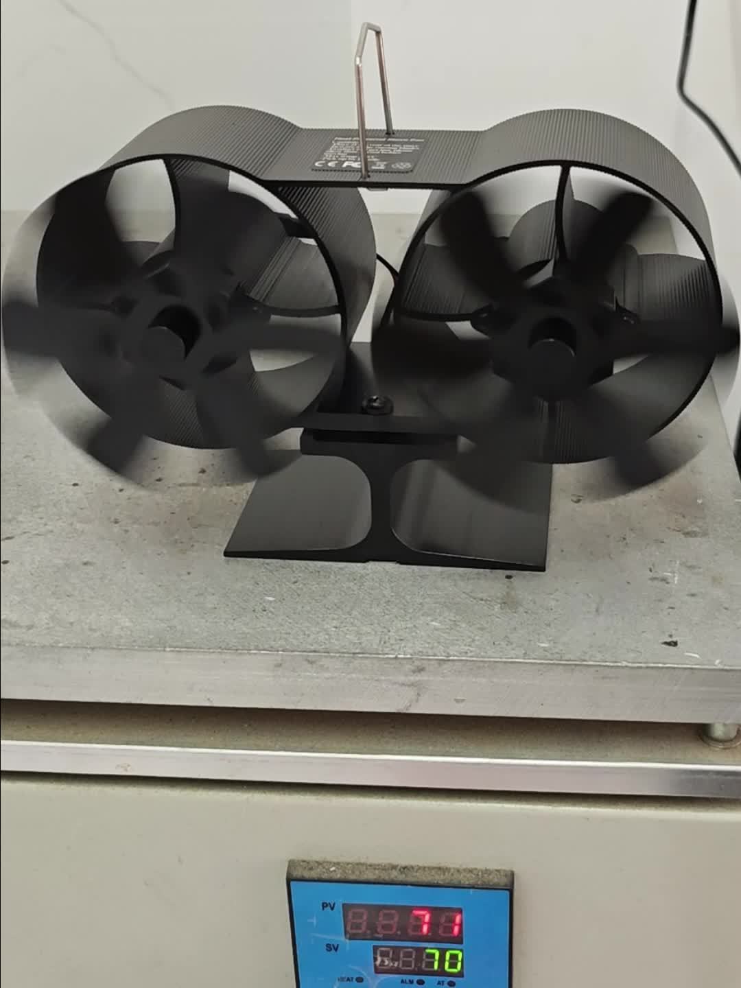 Dual Motor Wood Stove Fan, Heat Powered Stove Fan, Fireplace Fan, Wood Stove Accessories - Non-Electric Fan for Wood / Gas / Log Burners