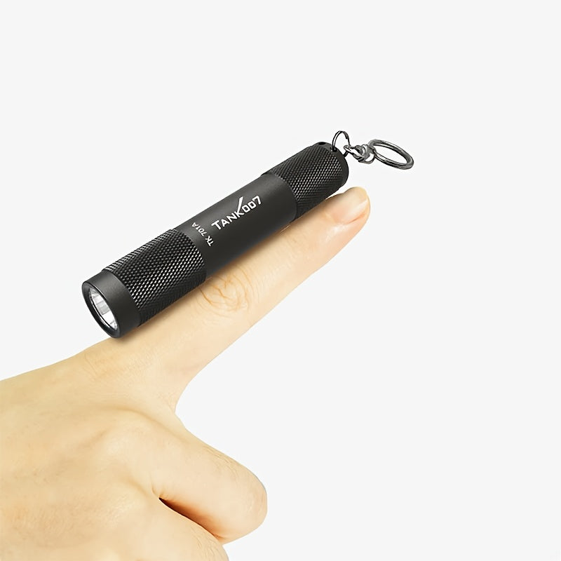 Mini Portable LED Flashlight, Household Keychain Pocket Size, Aluminum Alloy Body, Compatible with AAA Batteries, Ideal for Power Outage Backup, Night Repair and Outdoor Activities
