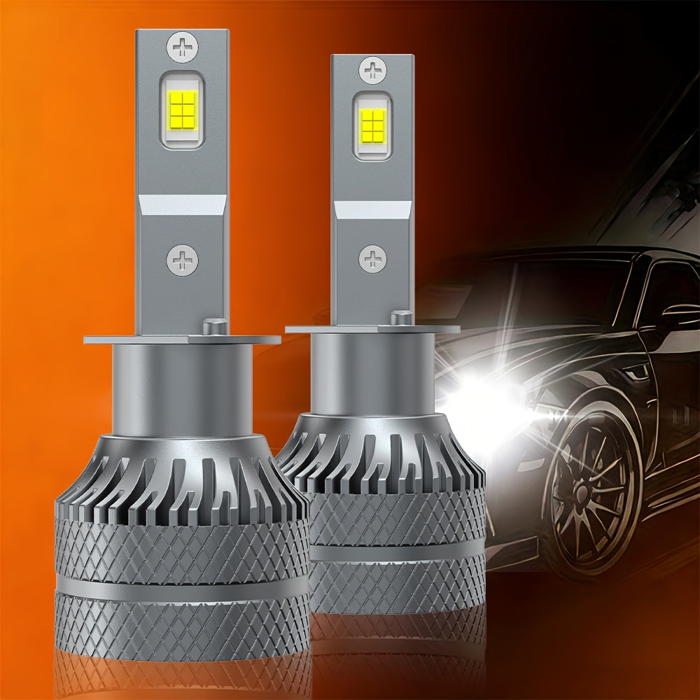 2PCS LED Car Headlights, Compatible with H1/H4/H11/H7, 9005/9006/9012 - 29800LM, 250W High/Low Beam, 6500K Cool White Light, 600% Brightness Increase, Plug-and-Play System, Built-in & External Driver, No Battery Needed