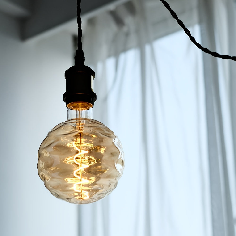 1PC, LED bulb special shape warm light LED bulb 120V 4W 2300K E26 dimmable amber glass gray glass suitable for home chandelier