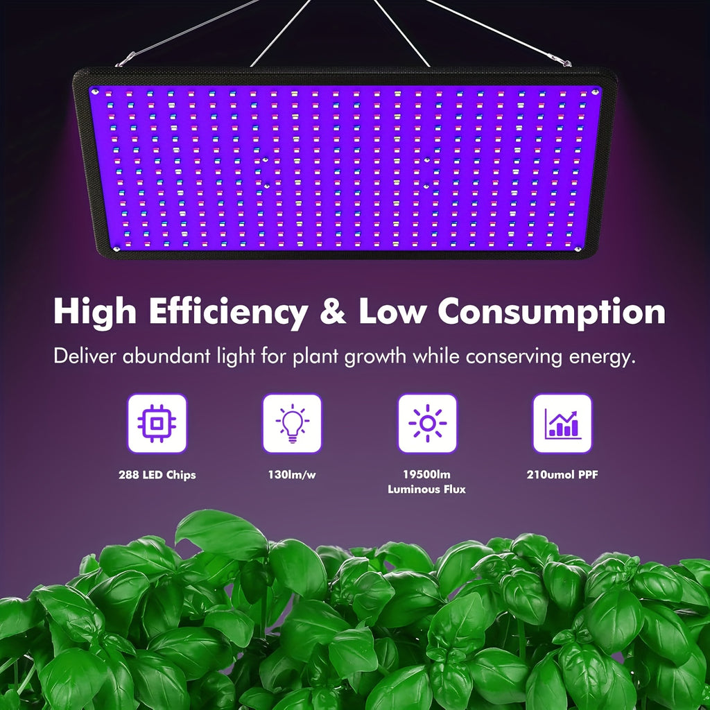 2-Pack 1000W High Efficiency LED Grow Light, 600 LED Full Spectrum Sunlike Plant Lamp with UV & IR, Hanging Grow Light with Accessories, Ideal for Indoor Seedlings, Hydroponics, Vegetables & Flowers, Fits 3x3/2x2 Grow Tent