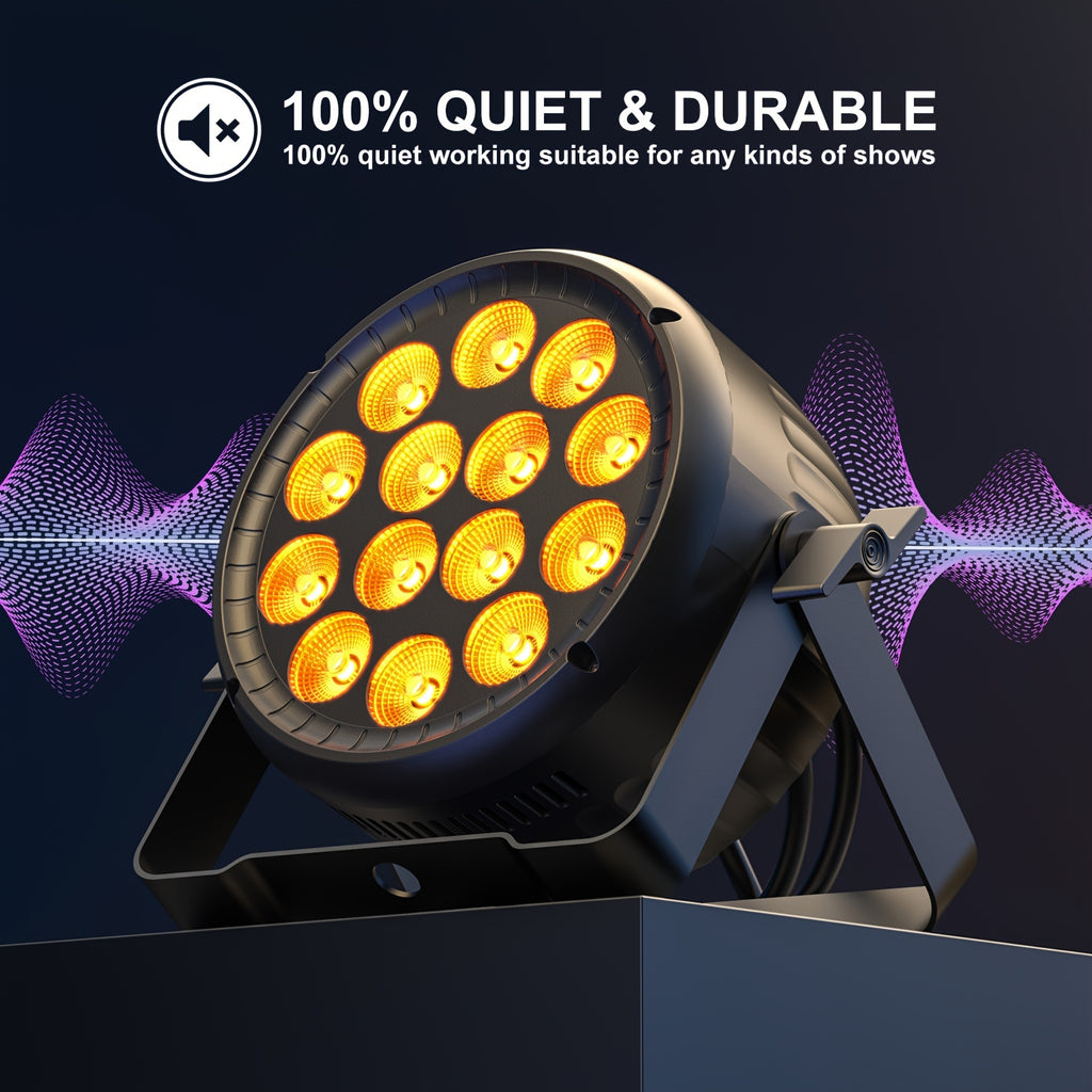 180W 14LED RGBW PAR light, controllable via DMX512 (4/8 channels), with auto sound activation, suitable for DJ events, parties, concerts, churches, weddings, theaters, as well as Christmas and Halloween holidays