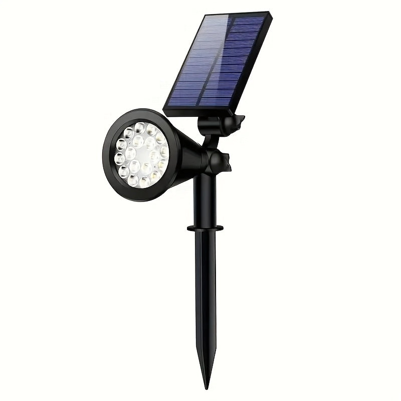 1 set 18-LED solar outdoor tree light, 18-LED home garden landscape spotlight, courtyard tree lighting, IP44 hallway ambiance path light, suitable for landscape lighting in gardens, yards, avenues, trails, sidewalks and other scenes