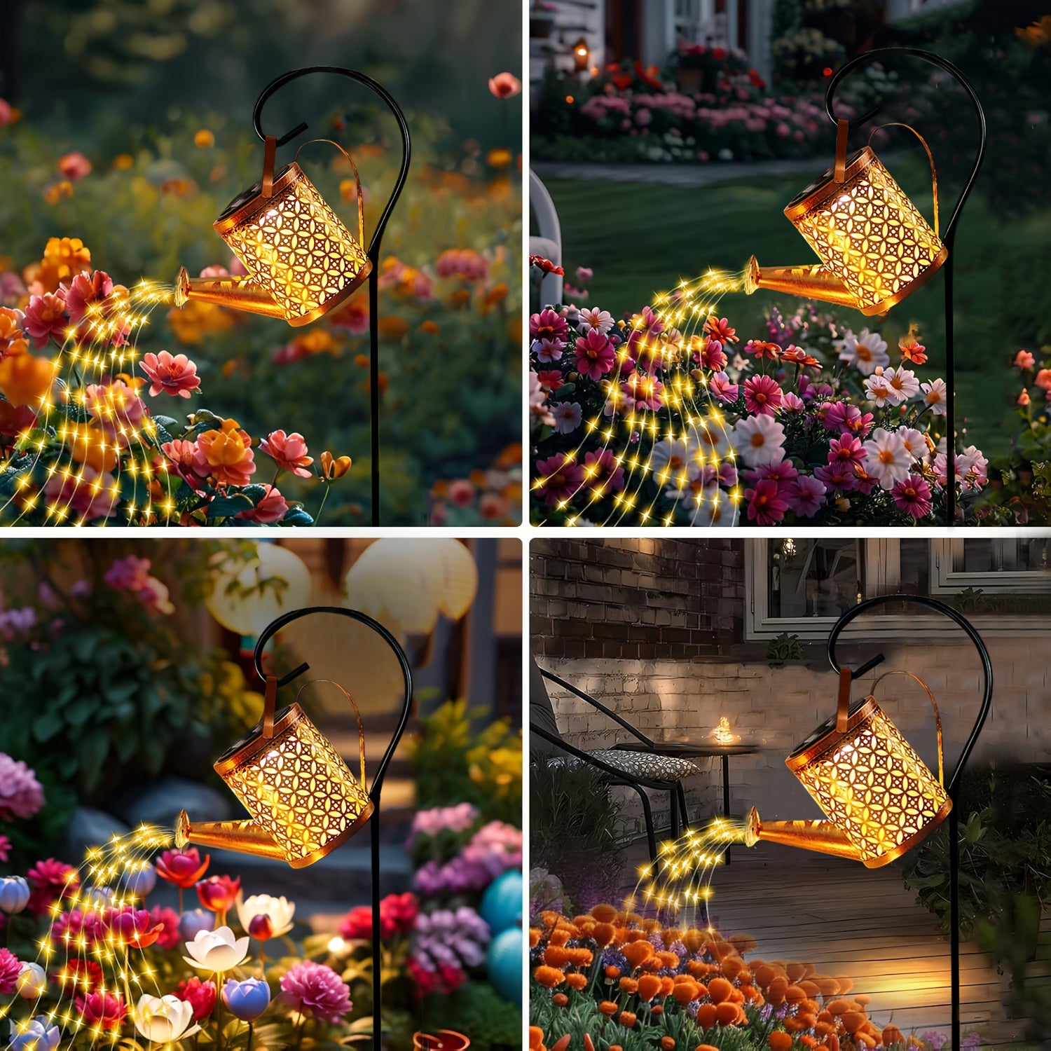 1pc Solar LED Kettle Light, Solar Garden Light, Solar Decorative Light, Outdoor Solar Hanging Light, Metal Solar Landscape Light, Perfect for Decorative Lighting of Courtyard, Garden, Lawn, Patio, Terrace, Pathways, Streets.