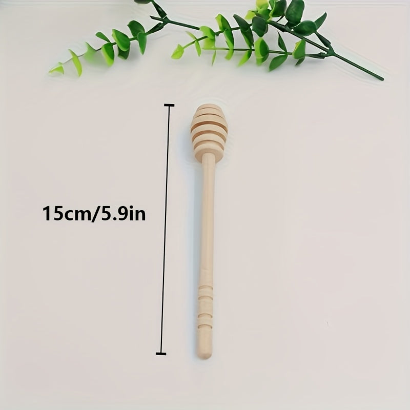 2-Pack Premium Long Handle Wooden Honey Spoon – Natural Wood Color, Durable, Easy to Scoop & Stir for Coffee, Tea, Baking, Cooking – High-Quality Kitchen Utensil, Baking Essential | Traditional Cookware | Smooth Texture