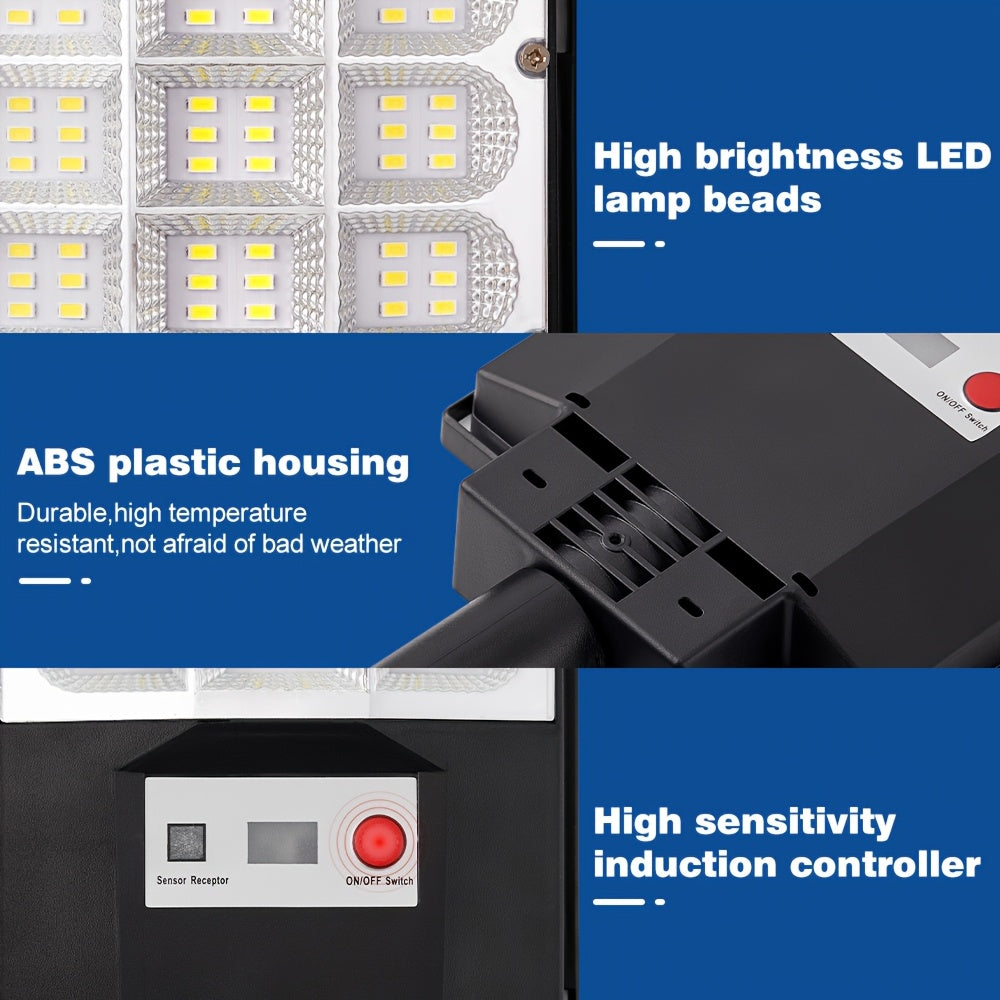 One Solar Sensor Light | Home Courtyard Light | Super Bright LED Lighting | Outdoor Street Light, with Motion Sensor and Auto On/Off Switch, Remote Control, IP65, Perfect for Garden, Garage, Patio, Backyard, Doorway