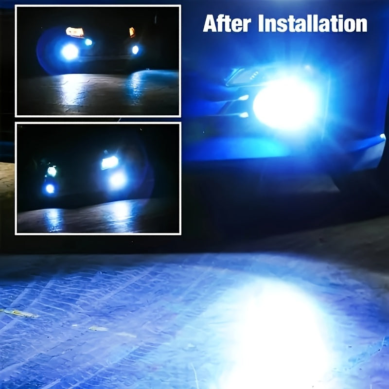 2 LED Headlight Bulbs, 9005/HB3, 9006/HB4, H3, 5202/2504, H11 Fog Light Bulbs, Super Strong 8000K Blue Light, Plug-and-Play Car Headlights