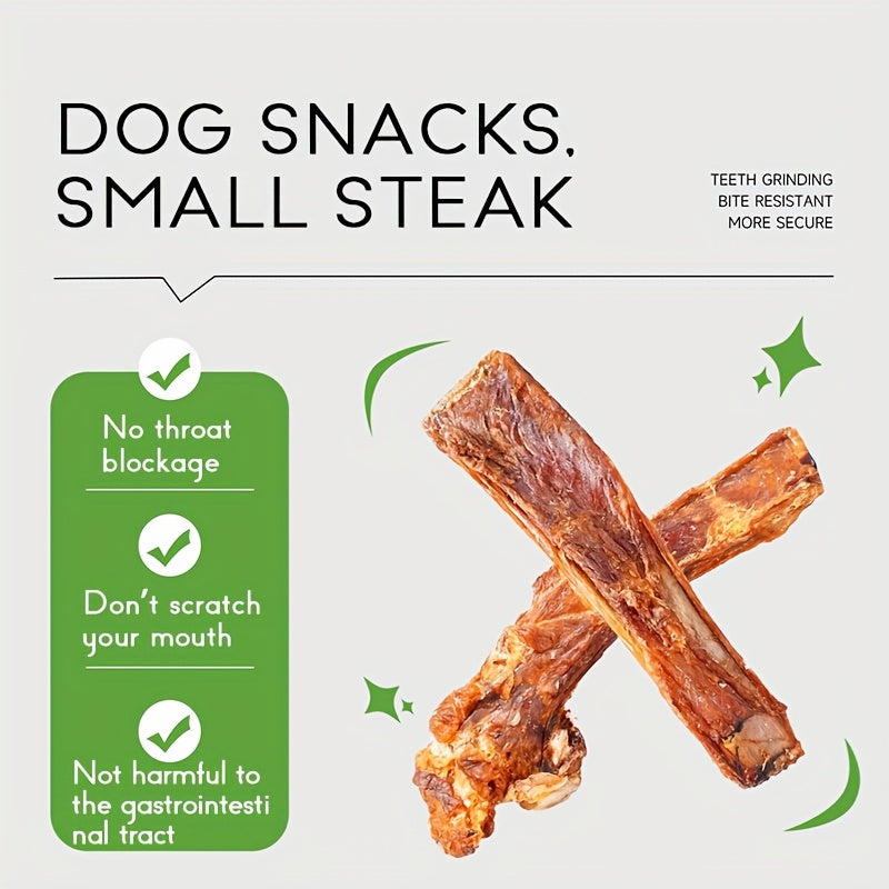 80g 小型犬磨牙棒 - 牙齒清潔磨牙骨，牛排口味，狗狗零食，幼犬健康磨牙玩具，幫助清潔牙齒和清新口氣，耐用且安全的狗狗磨牙棒，非常適合小型犬和幼犬