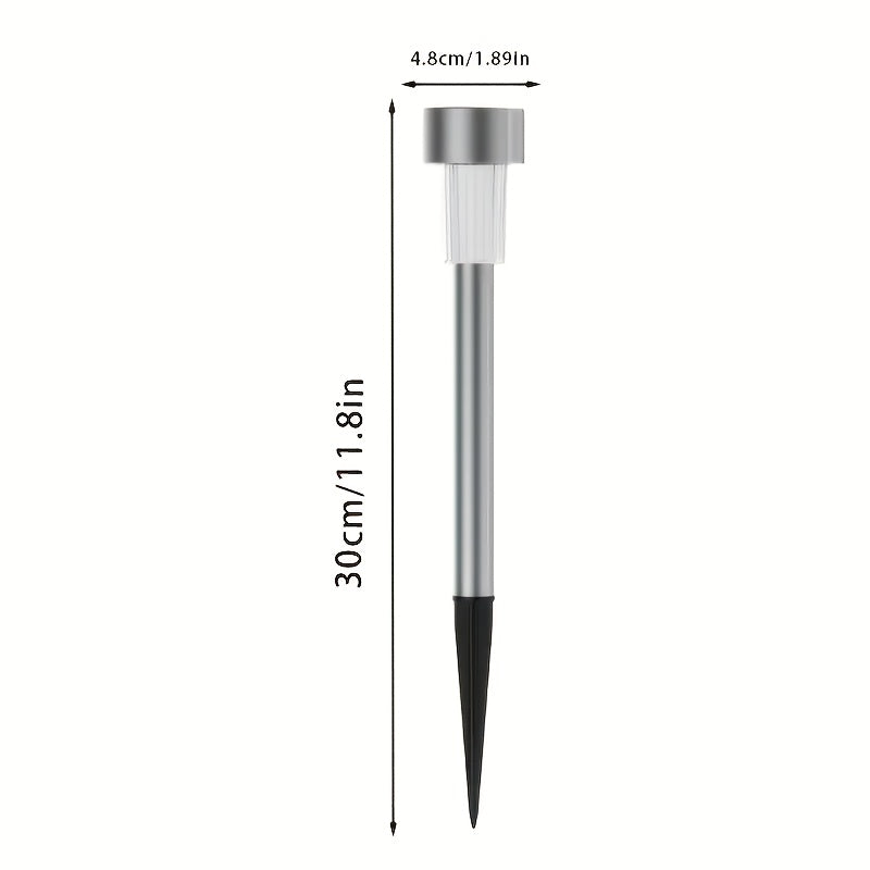 20/30/40/50-Pack Solar LED Light, Outdoor Stainless Steel Solar LED Stick Light, IP44 Waterproof Rating, Suitable for Courtyard, Lawn, Path, Patio, Driveway and Garden Landscape Decorative Light, Can Be Used for Holiday Parties