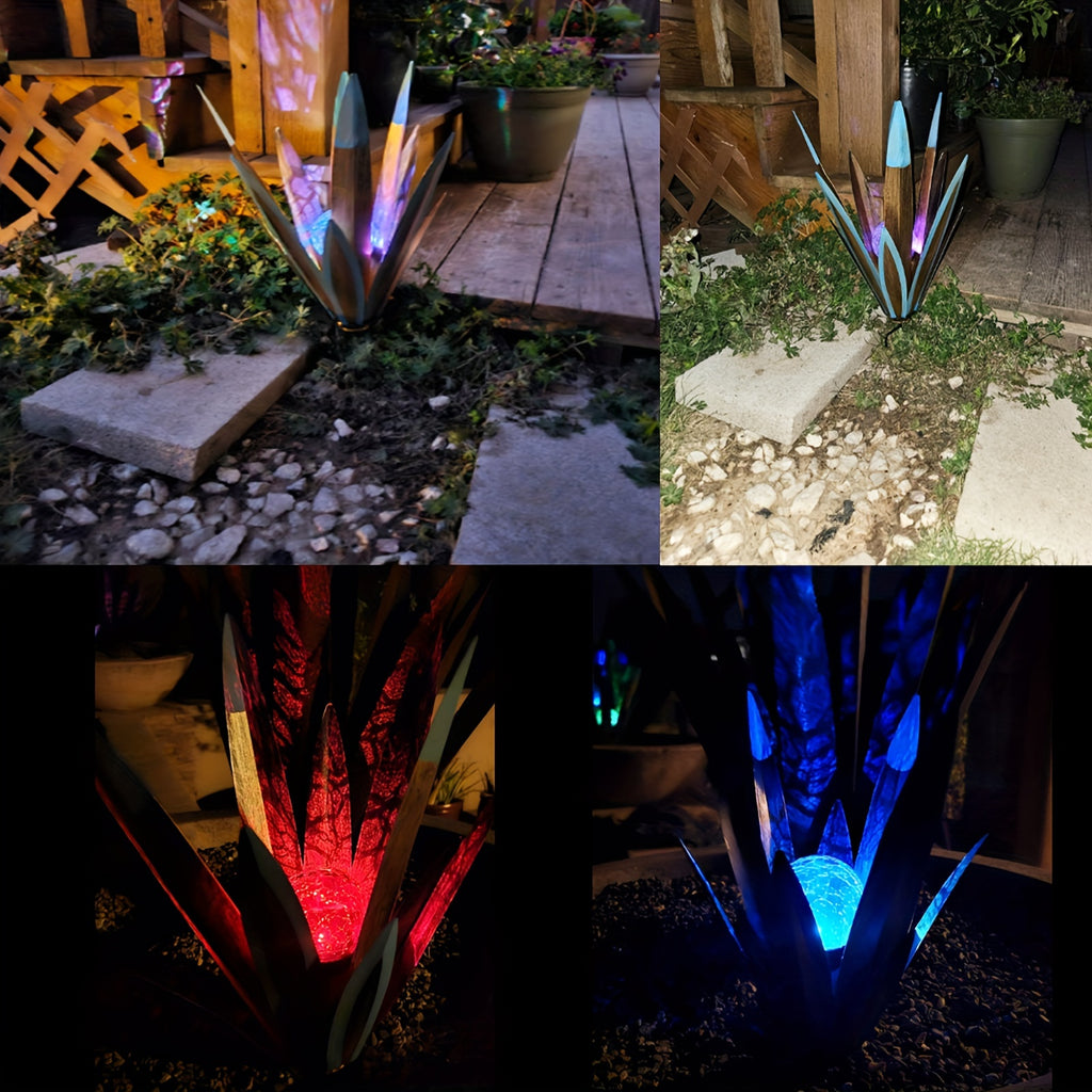 Outdoor Metal Fairy Grass Solar Light Set, 2-Piece, Suitable for Plants and Home Decoration, Perfect for Courtyard and Autumn Outdoor Decoration, Includes One Large Light and One Small Light, Suitable for Lawn Decoration