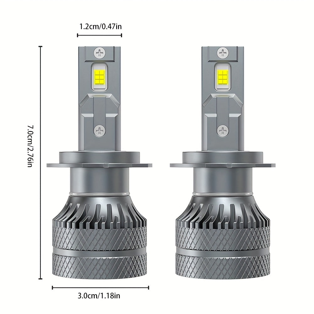 2-Pack H11 LED Headlight Bulbs H7 Car LED Bulbs, H4 60000LM, H1 Plug-and-Play, 6500K H8, H9 Car LED Lights, 12V 9003, HB2, H18, Auto Fog Light - D144, No Battery Included